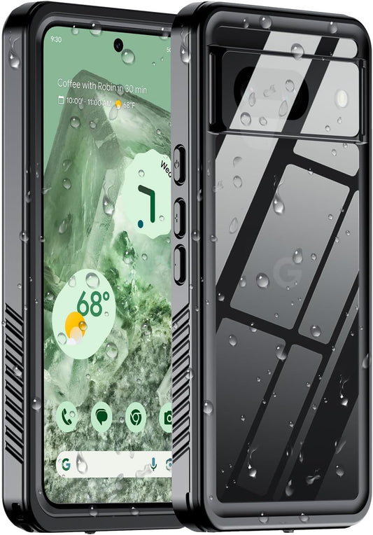 Design for Google Pixel 8 Case Waterproof, Dustproof Full Protection Case with Screen Protection Phone Case Cover for Google Pixel 8 (Black)  LOVE BEIDI Black Pixel 8 