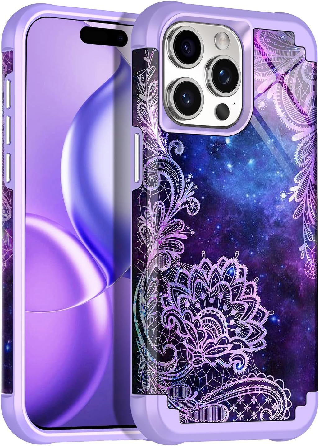 Casetego for Iphone 15 Pro Max Case,Two Layer Heavy Duty Sturdy Shockproof Full Body Rugged Hard Pc+Soft TPU Bumper Protective Girls Cover Case for Apple Iphone 15 Pro Max 6.7 Inch,Black  Casetego   