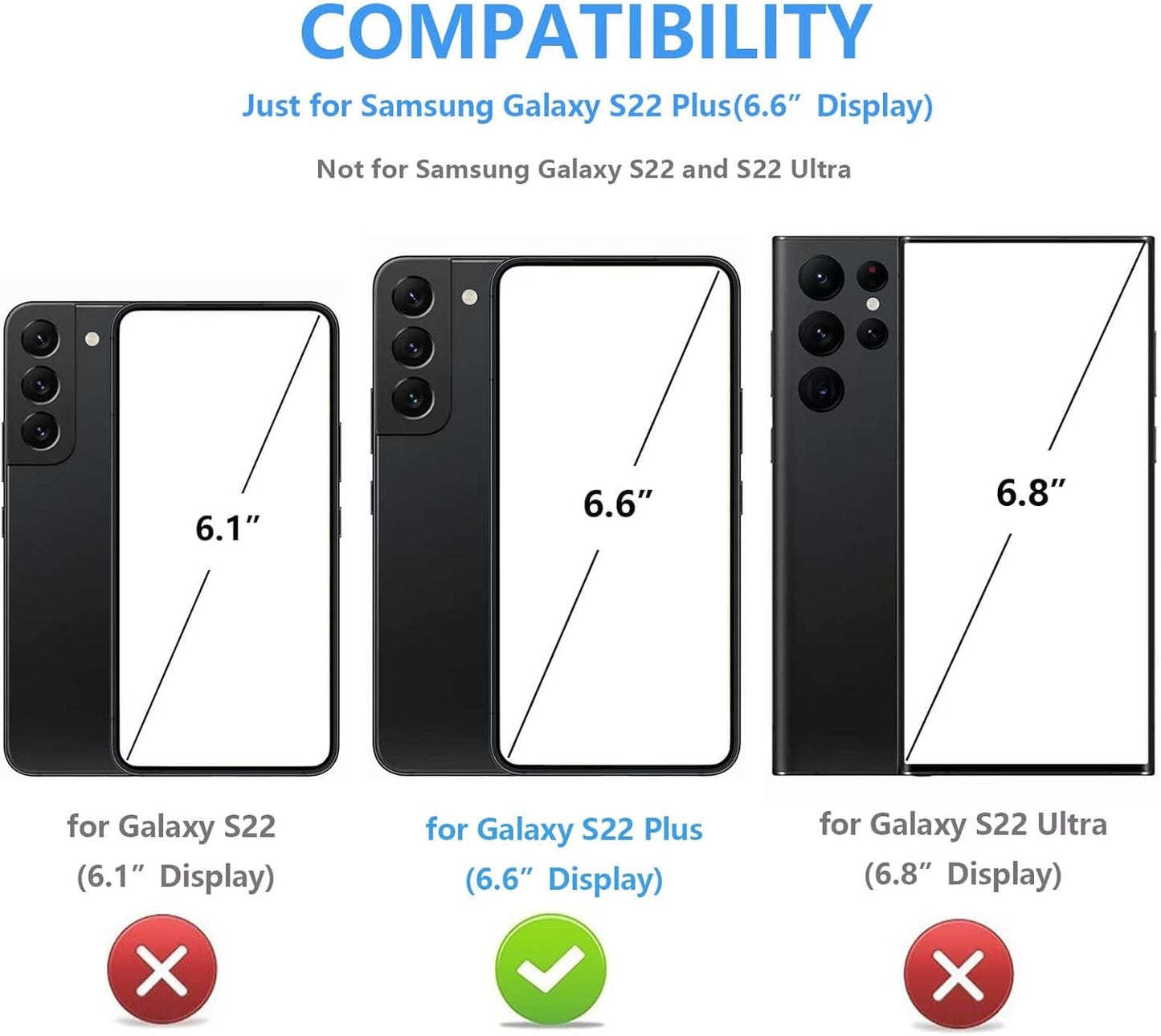 Compatible with Samsung Galaxy S22 plus Wallet Case with Card Holder, PU Leather Kickstand Card Slots Case, Double Magnetic Clasp and Durable Shockproof Cover 5G 6.6 Inch(Rose Gold)