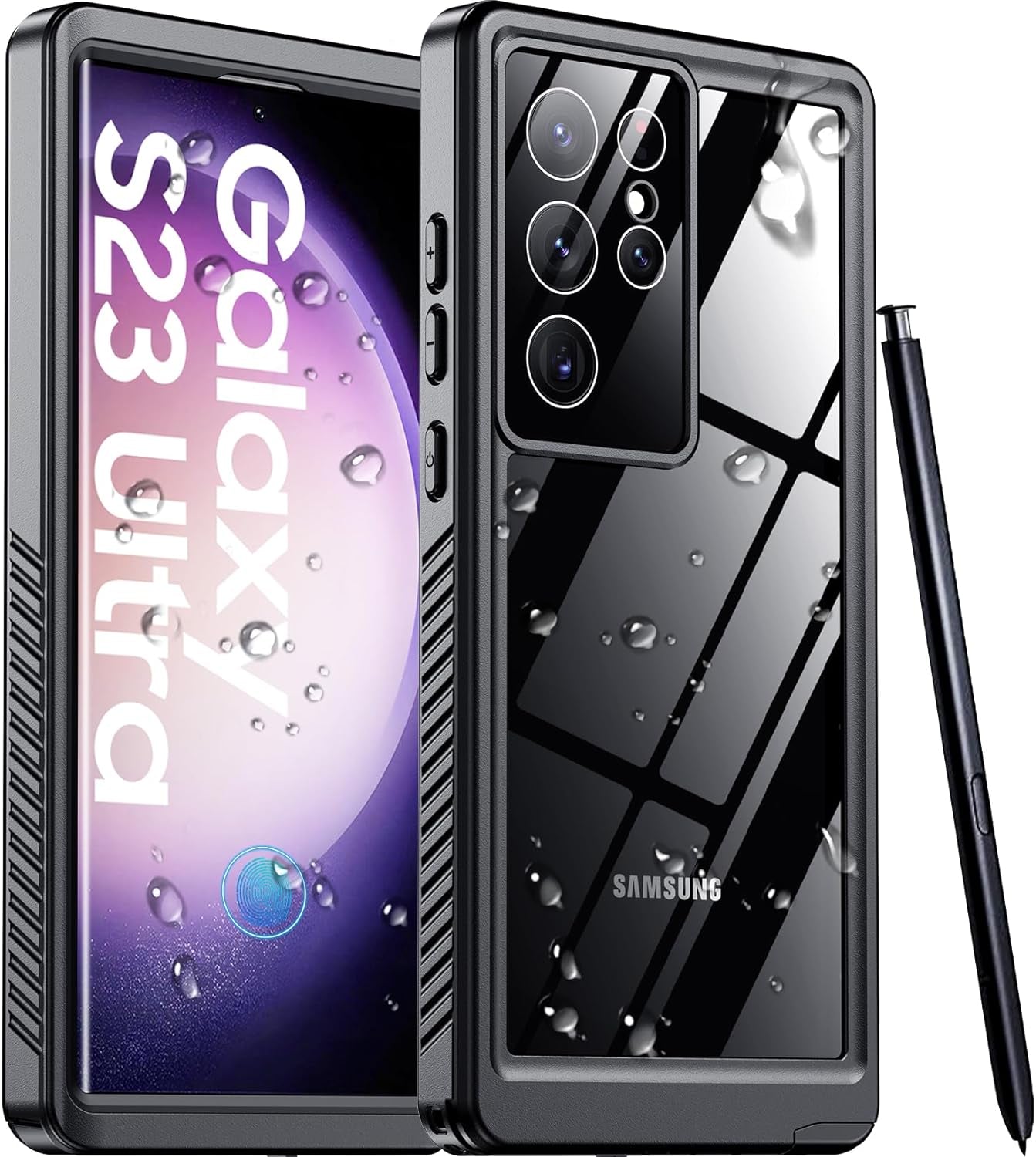 2024 New for Samsung Galaxy S23 Ultra Case Waterproof, [Military Grade Shockproof][Built-In Screen Protector & Glass Camera Protector][Ip68 Underwater][Dustproof][Dropproof] Full Body Phone Case 6.8"