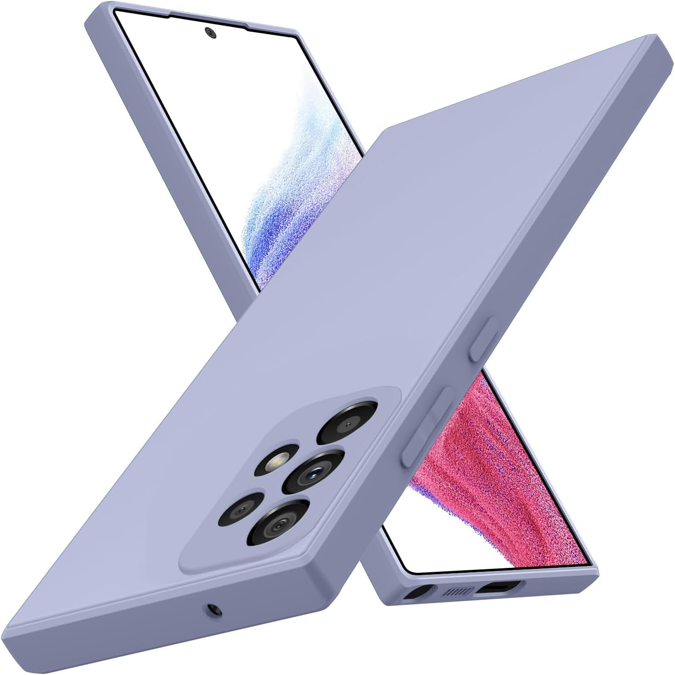 For Samsung Galaxy A53 5G Case,[Silky Touch Premium Liquid Silicone][Camera Protection] [Soft Anti-Scratch Microfiber Lining],Slim Soft Shockproof Phone Case,Black 1-Sam A53-01