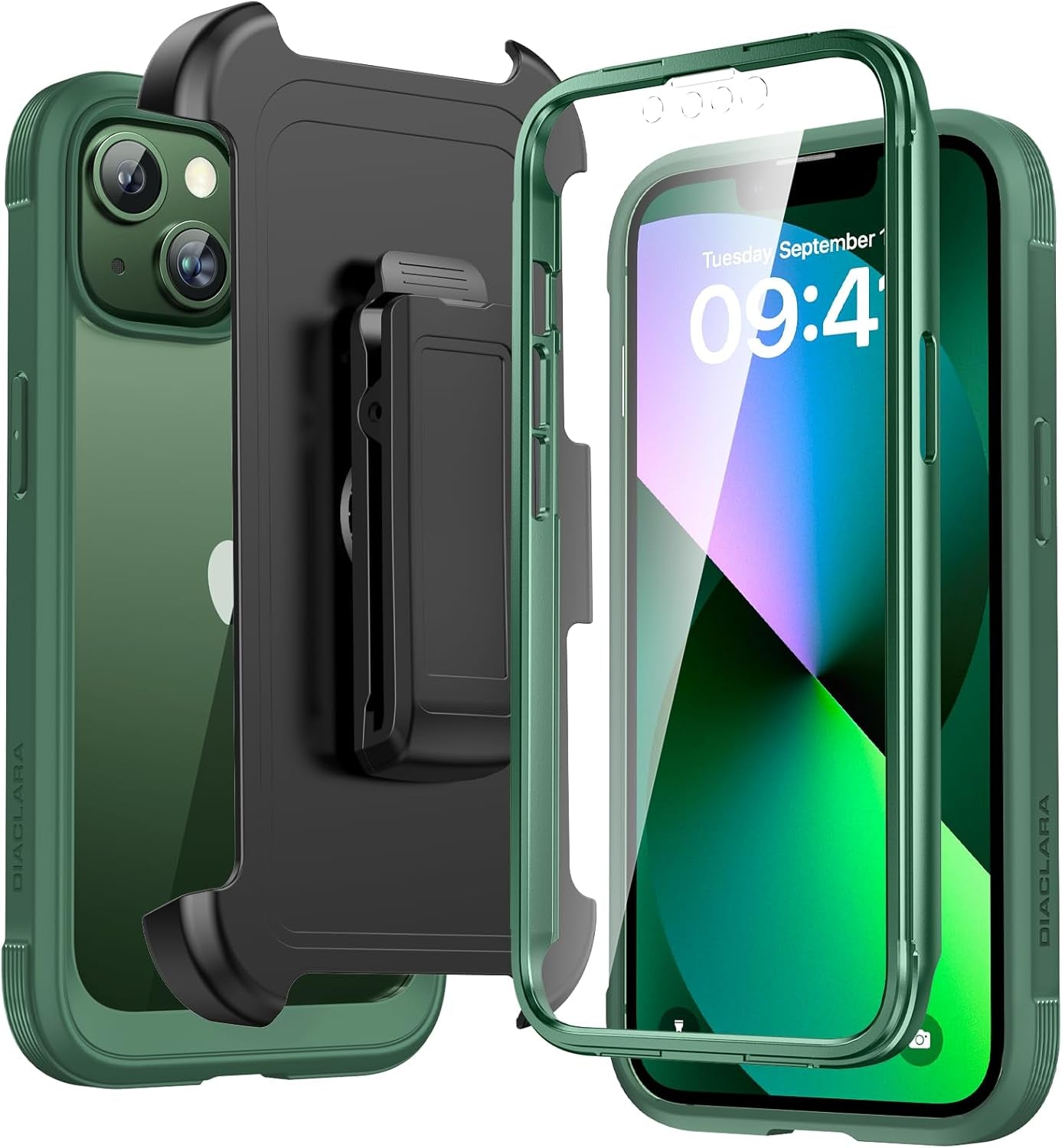 Diaclara Magnetic Designed for Iphone 17 Pro Max Case Full Body Bumper,[Compatible with Magsafe] Military Drop Proof Cover with Built-In Touch Sensitive Anti-Scratch Screen Protector,Orange