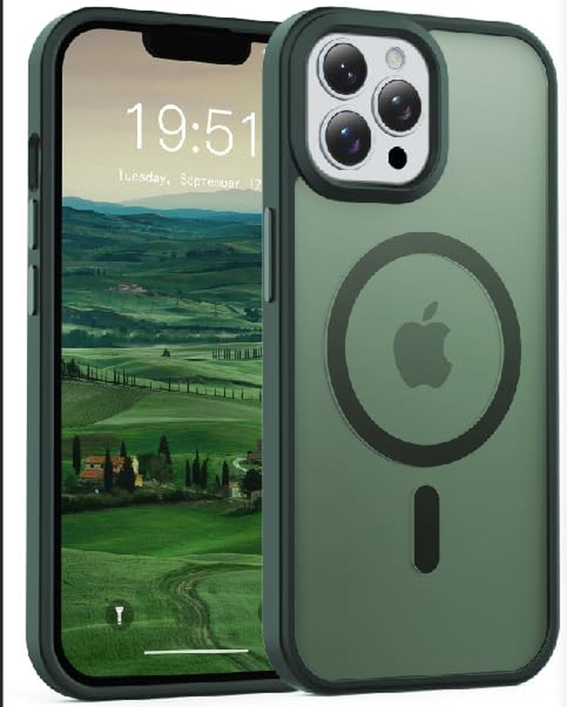 Temdan for Iphone 17 Pro Max Case Clear with Screen Protector, Compatible with Magsafe, Anti-Yellowing, Military-Grade Protection, Shockproof Slim Magnetic Phone Case Cover, Transparent