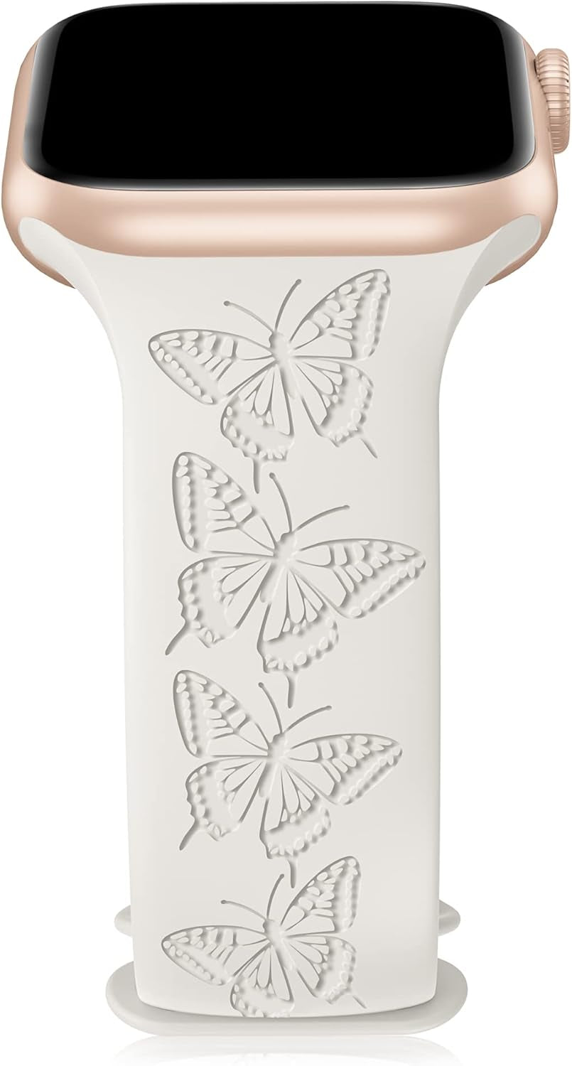 Aopigavi Engraved Designer Sport Bands Compatible with Apple Watch Bands 42Mm 44Mm 38Mm 41Mm 40Mm 45Mm 49Mm, Soft Waterproof Silicone Strap Wristband for Iwatch Ultra/Se Series 8/7/6/5/4/3/2/1