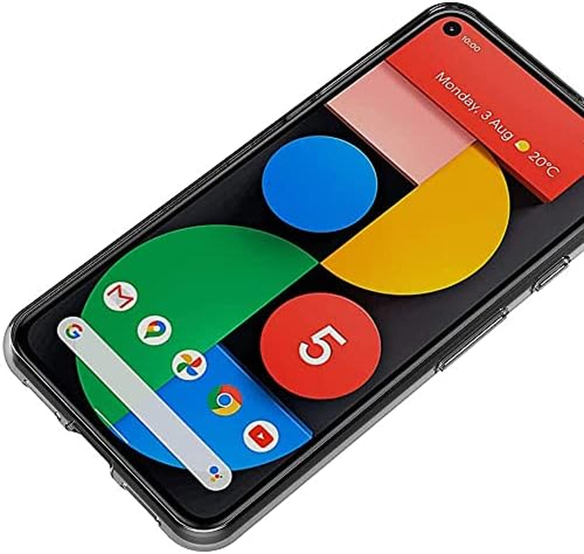 Case for Google Pixel 5 (6 Inch) Soft TPU Rubber Gel Bumper Transparent Back Cover  MaiJin   