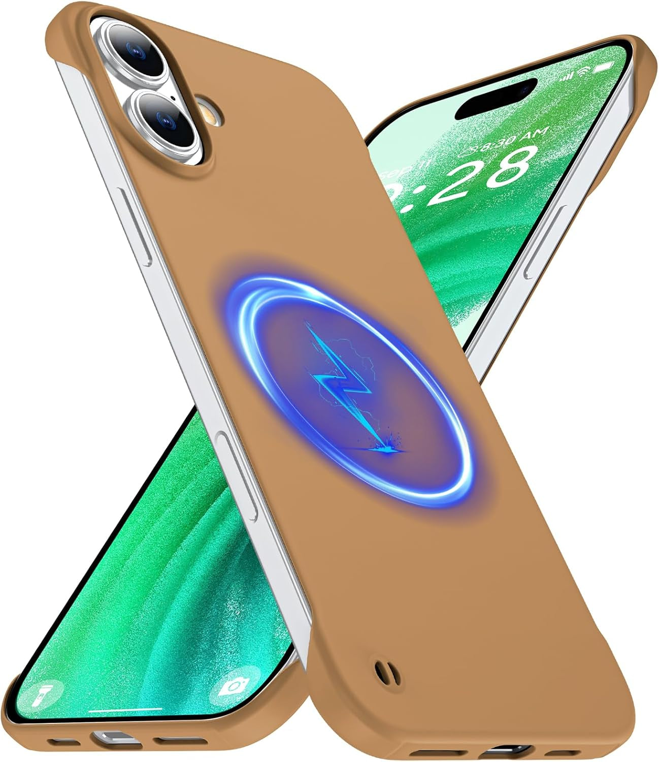 Magnetic Slim Case Fit for Iphone 17 Pro Max Phone Case 6.9"(2025) Ultra-Thin Lightweight Durable Frameless Matte Hard for Magsafe Cover Case with Pull Ring Shockproof Non Slip Rope-Black