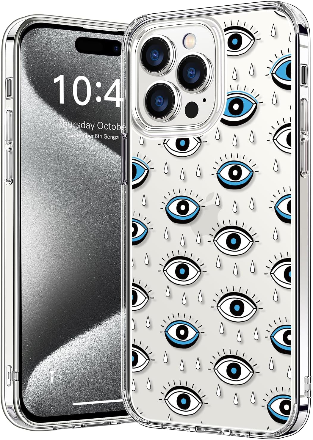 Bicol Compatible with Iphone 15 Pro Case,Crystal Clear Cover with Fashionable Designs for Girls Women,Slim Fit Shockproof Protective Acrylic Phone Case 6.1 Inch,Beautiful Elephant  bicol   