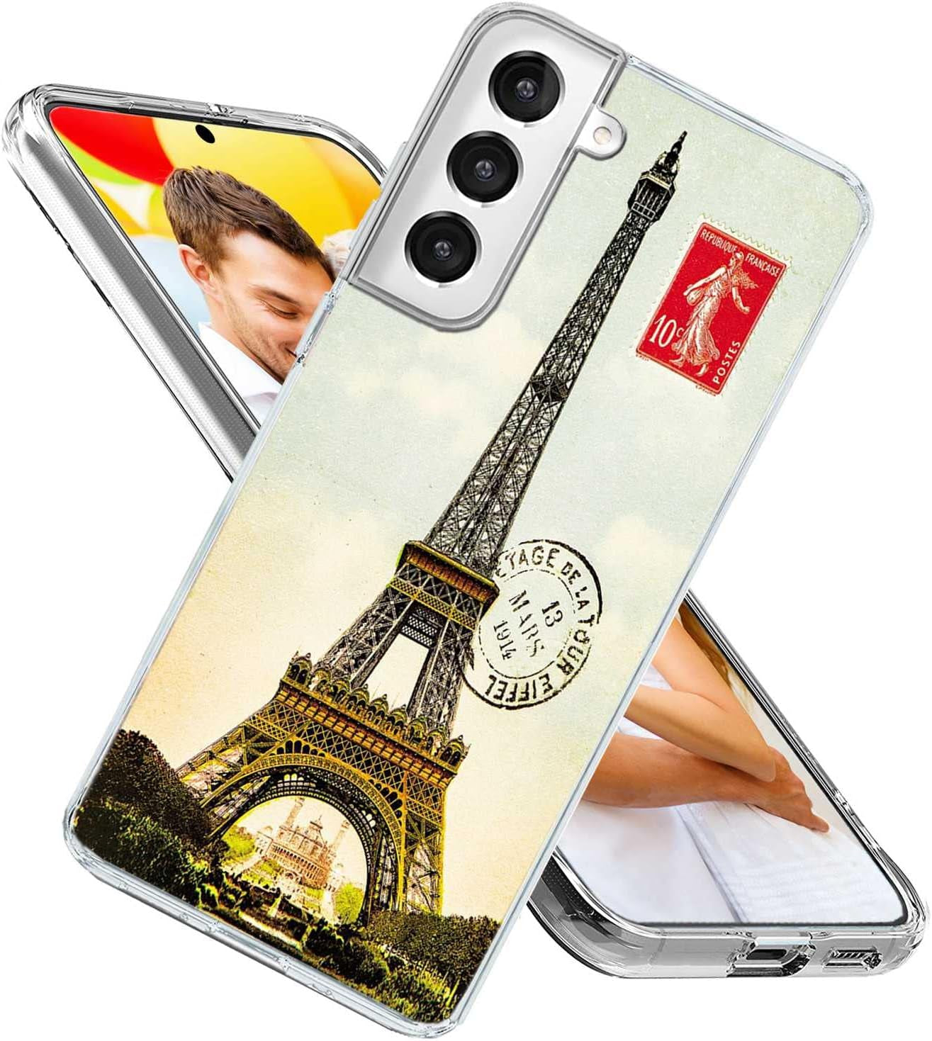 For Galaxy S22 plus Case,Samsung S22 plus Case for Girl Women Men, Shockproof Slim Soft TPU Clear Protective Phone Case Cover with Design for Galaxy S22+,Funny Sports Design Brown Football