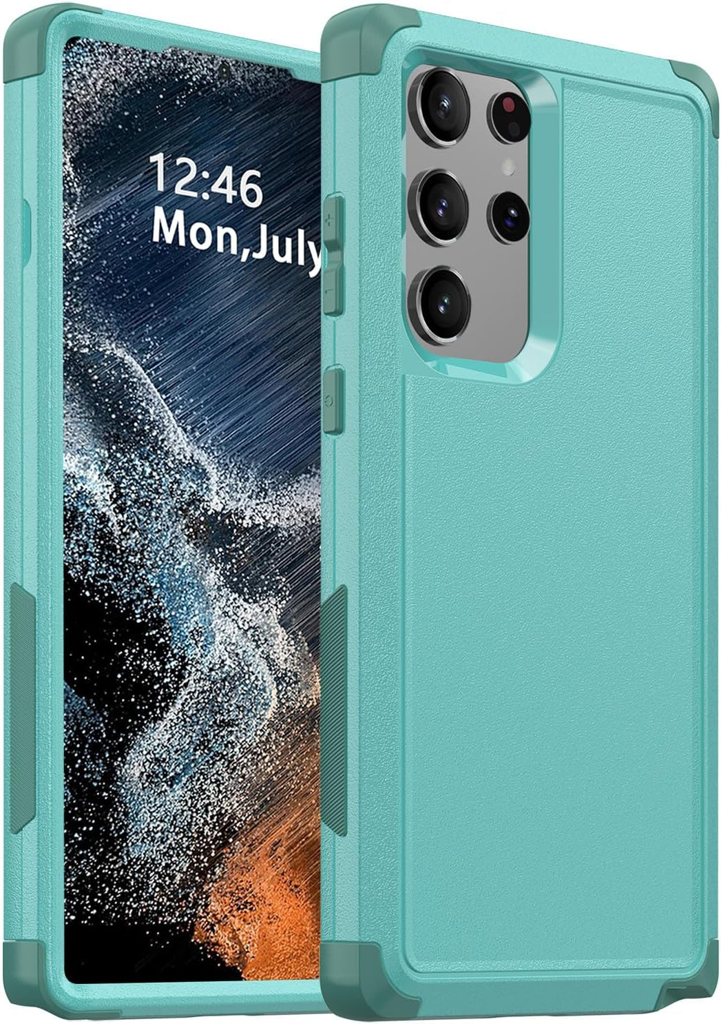 For Samsung Galaxy S22 Ultra Case,Shockproof Dropproof Galaxy S22 Ultra Case,Rugged Heavy Duty Protective for S22 Ultra Case 6.8 Inch (Red/Black)