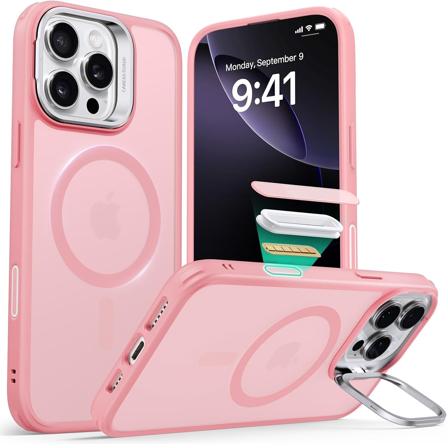 ESR for Iphone 17 Pro Max Case with Stash Stand, Camera Control Cover Compatible with Magsafe, Military-Grade Drop Protection Phone Case for Iphone 17 Pro Max, Scratch-Resistant Back Cover, Clear