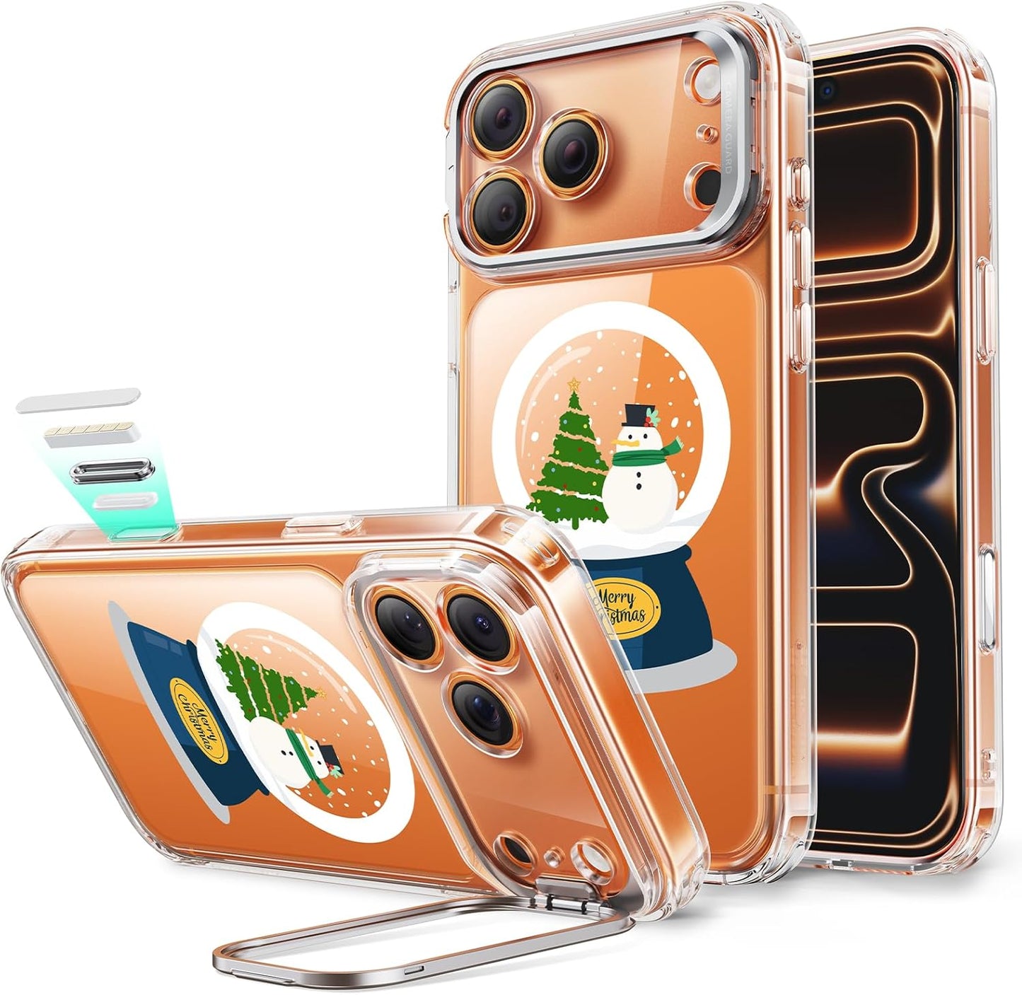 ESR for Iphone 17 Pro Max Case with Stash Stand, Camera Control Cover Compatible with Magsafe, Military-Grade Drop Protection Phone Case for Iphone 17 Pro Max, Scratch-Resistant Back Cover, Clear