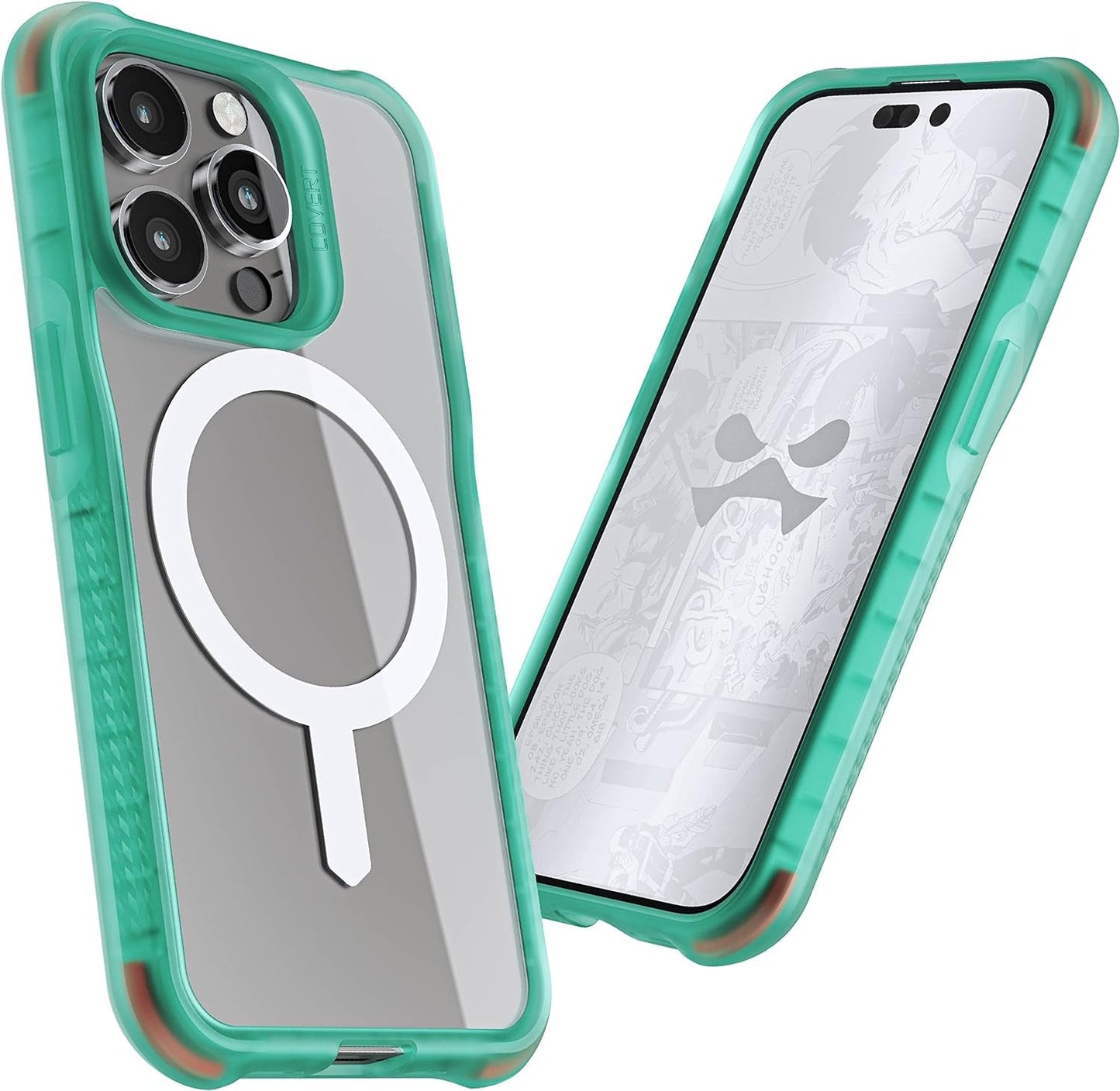 Ghostek Covert Clear Iphone 14 Case - Shockproof Silicone, Compatible with Apple Magsafe Accessories, Slim Protective Phone Cover (6.1 Inch, Black)  Ghostek Teal [Limited] Iphone 14 Plus 