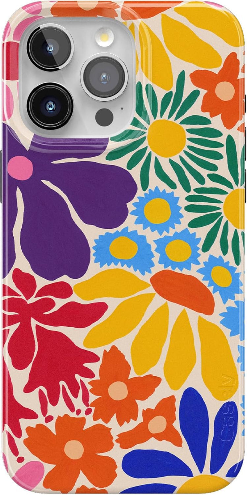Casely Iphone 15 Pro Case | Field of Flowers | Pastel Floral | Classic Case | Compatible with Magsafe and Action Button  Casely   
