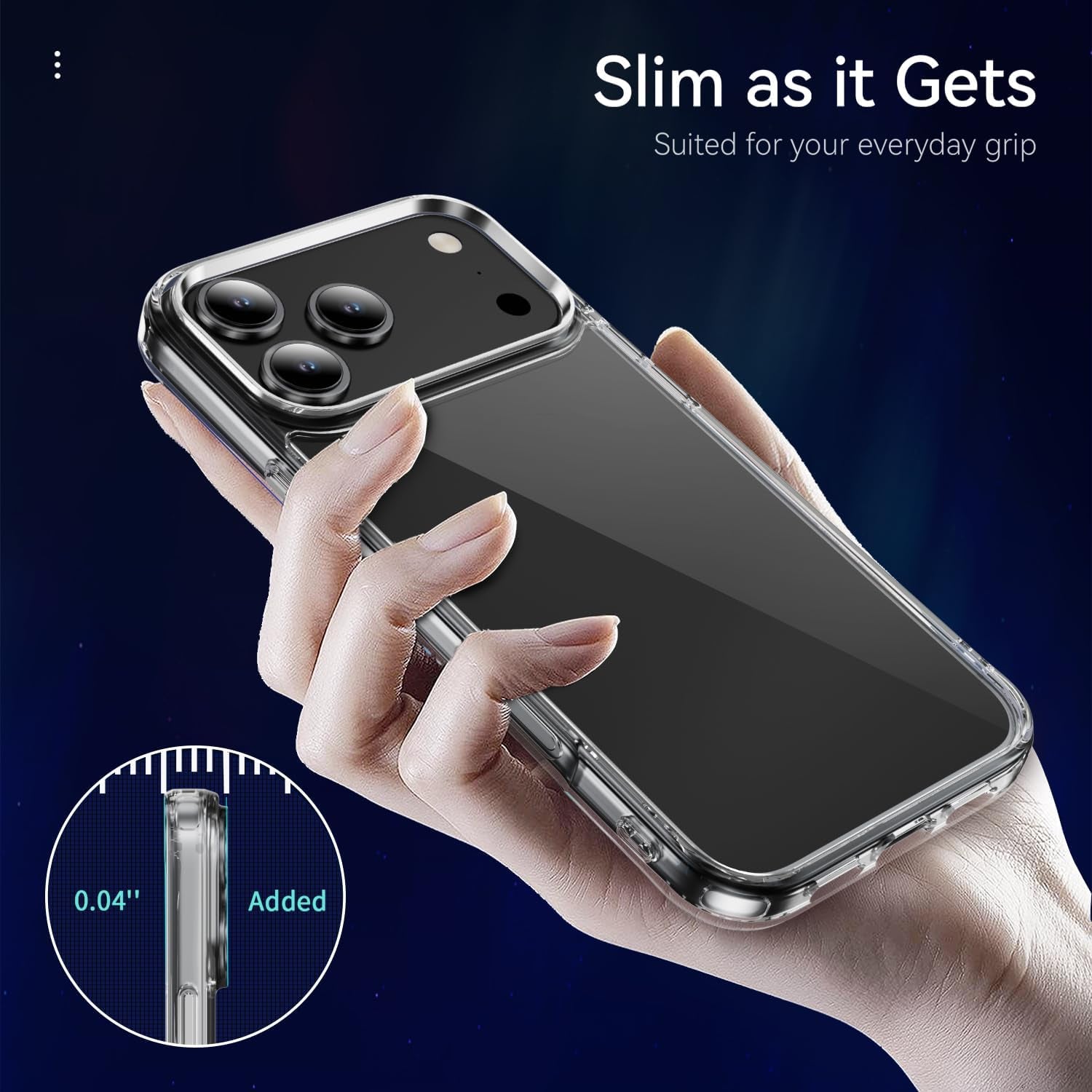 For Iphone 17 Pro Max Case Clear:For Transparente Iphone 17Pro Max Phone Cases [Camera Protector] [Military-Grade Drop] Shockproof Protective Phone Bumper for Apple 17 Promax 2025 Cover