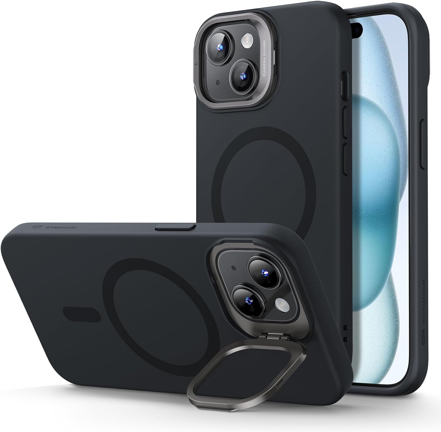 ESR for Iphone 17 Pro Max Case with Stash Stand, Camera Control Cover Compatible with Magsafe, Military-Grade Drop Protection Phone Case for Iphone 17 Pro Max, Scratch-Resistant Back Cover, Clear