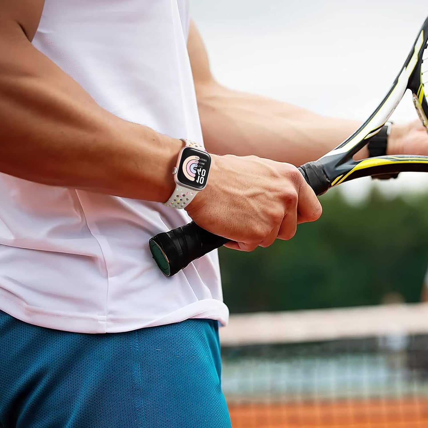 GEAK Nature Friendly Bands Compatible with Apple Watch Band 40Mm 38Mm 44Mm 42Mm 41Mm 45Mm 49Mm Women Men, Breathable Sport Replacement Iwatch Bands Compatible for Iwatch Ultra 2 Series 9 8 7 6 5 4 3 SE