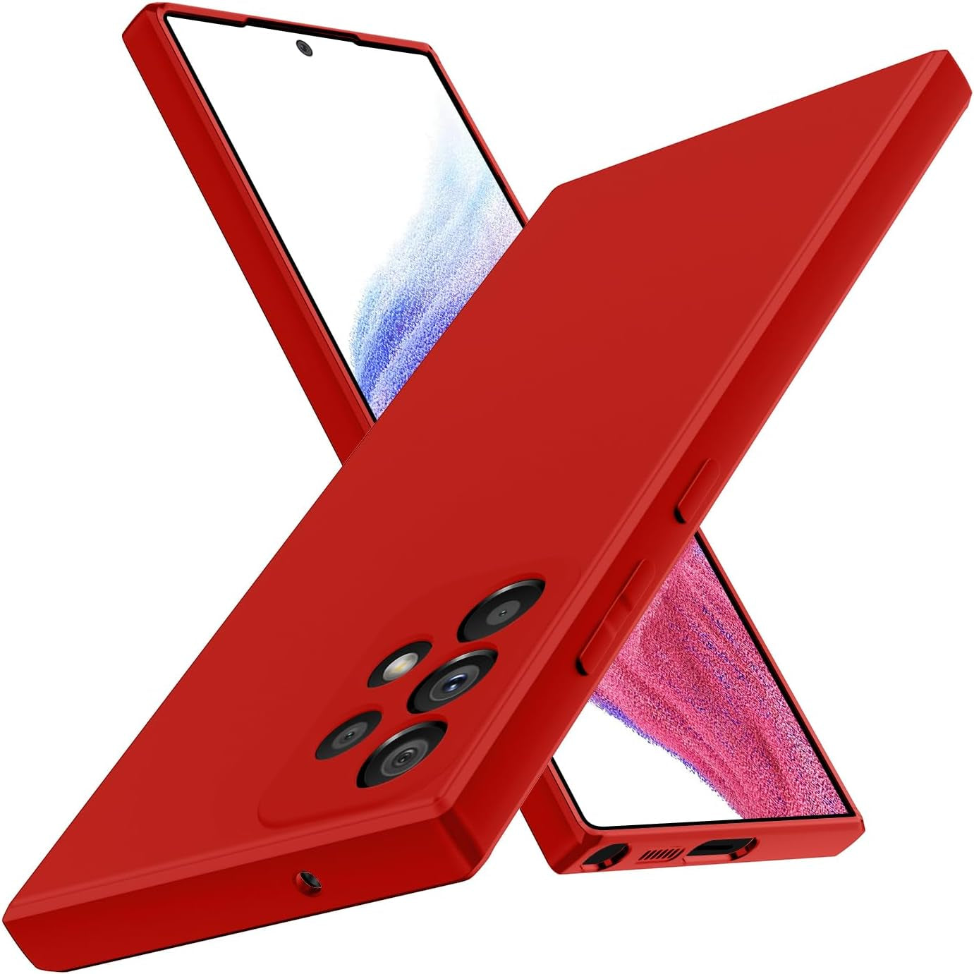 For Samsung Galaxy A53 5G Case,[Silky Touch Premium Liquid Silicone][Camera Protection] [Soft Anti-Scratch Microfiber Lining],Slim Soft Shockproof Phone Case,Black 1-Sam A53-01