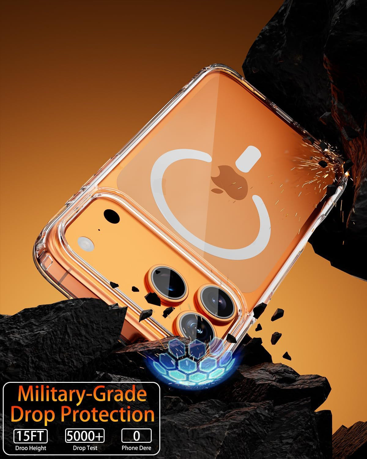 For Iphone 17 Pro Max Case, Compatible with Magsafe, Magnetic Slim Cover, Anti-Yellowing & Shockproof, Full Camera Protection, Includes Screen & Lens Protectors, Clear Protective Case