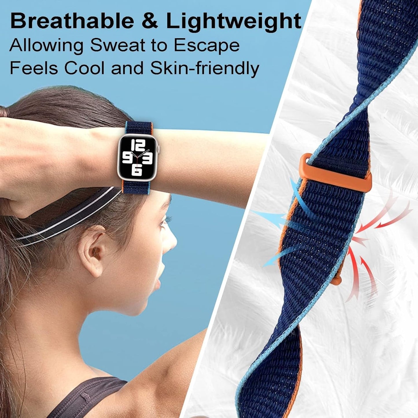 6 Packs Nylon Band Compatible with Apple Watch Band 38Mm 40Mm 41Mm for Women Men, Adjustable Sport Stretchy Braided Solo Loop Strap for Iwatch Series Ultra/Se/9/8/7/6/5/4/3/2/1