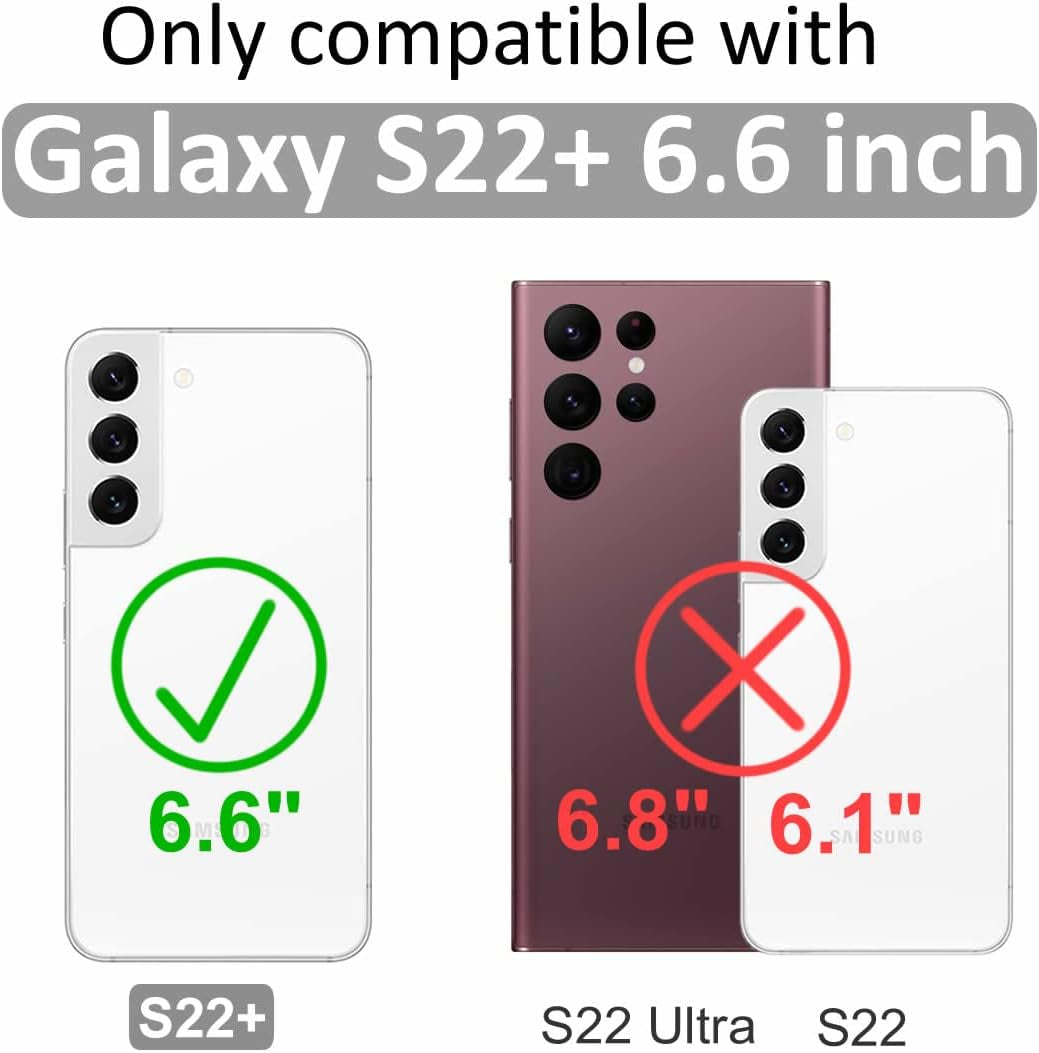 Galaxy S22+ Case Pearl Bling for Girls Women, Cute Luxury Shiny Sparkle Glitter Iridescent Opal Pattern Clear TPU Slim Cover Case Shell Compatible with Samsung Galaxy S22 plus 6.6" - Colorful