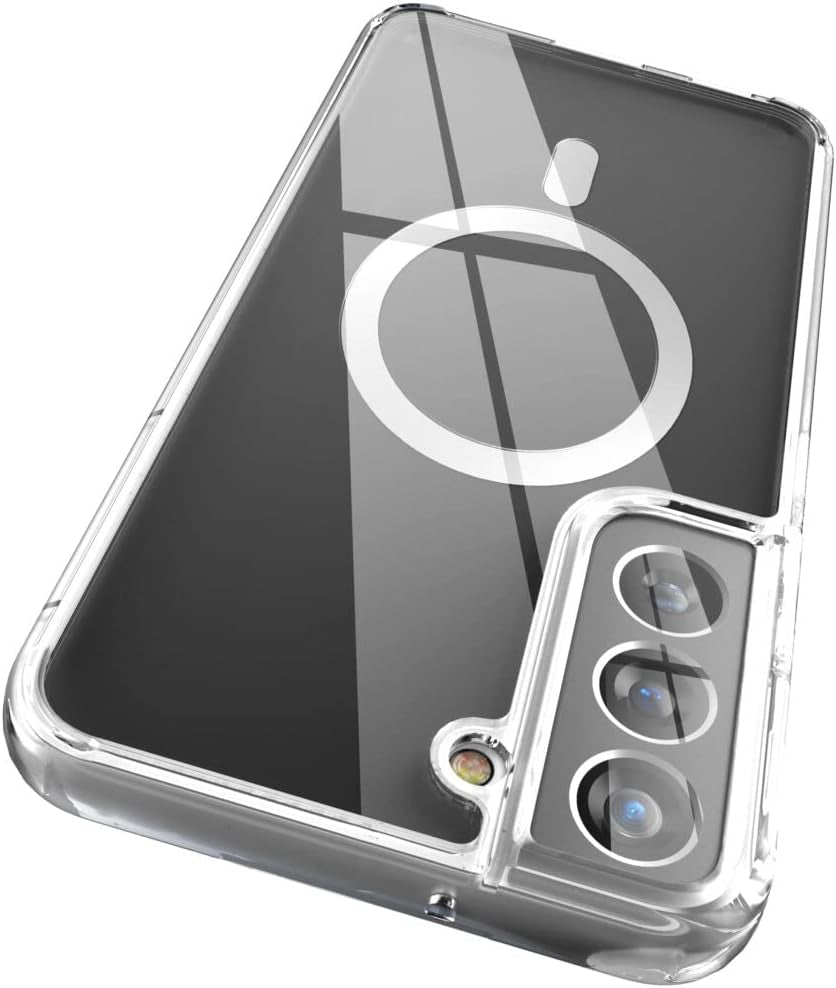 ENCASED Clear Back for for Samsung Galaxy S22 plus Case, Slim Magnetic Phone Case Compatible with Magsafe (S22+)