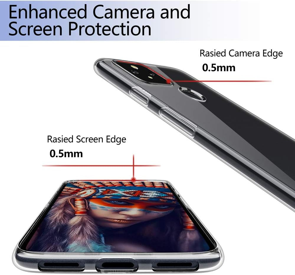 For Google Pixel 5 Slim Case,Thin Silicone Flexible Soft TPU Gel Lightweight Anti-Scratch Shockproof Protective Case Cover for Pixel 5,Crystal Clear  SNOSHO   