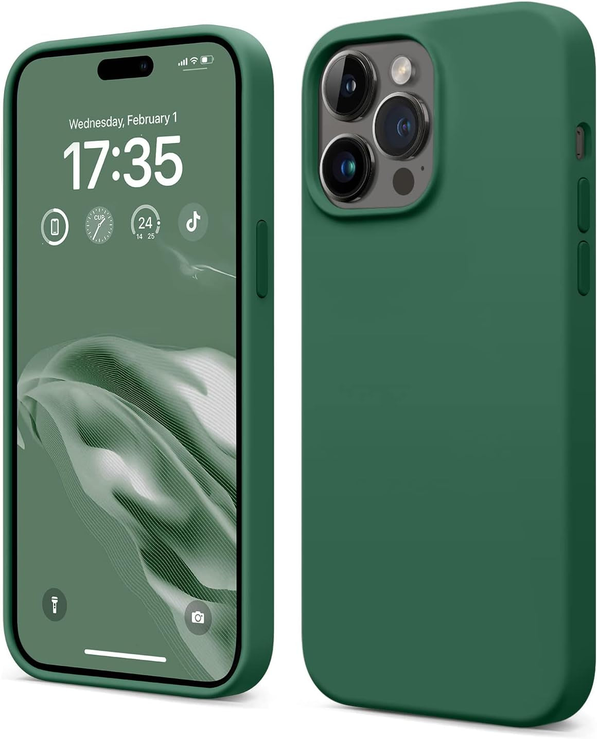 AOTESIER Shockproof Series Iphone 14 Pro Max Case, Silicone Ultra Slim Thin Cover, Full-Body Protective Phone Case for Iphone 14 Promax Case, 6.7 Inch, Chocolate  AOTESIER Clover Green  