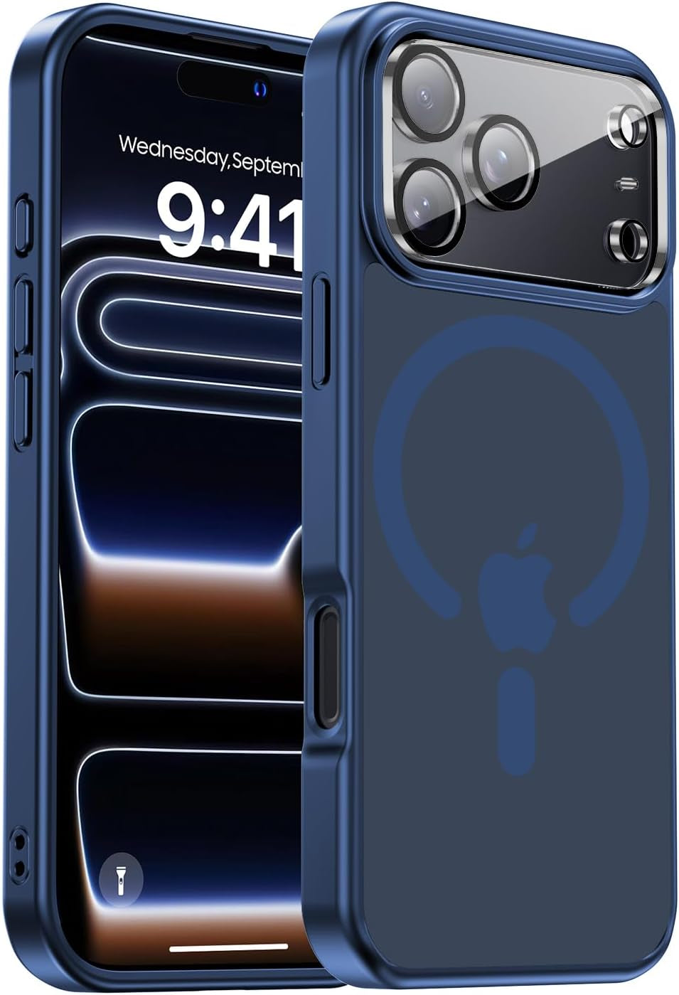 For Iphone 17 Pro Max Case with Camera Lens Protector[10Ft Military-Grade Protection] Compatible with Fit Magsafe Shockproof Slim Thin Cover Case for Iphone 17 Pro Max 6.9 Inch, Orange Bumper