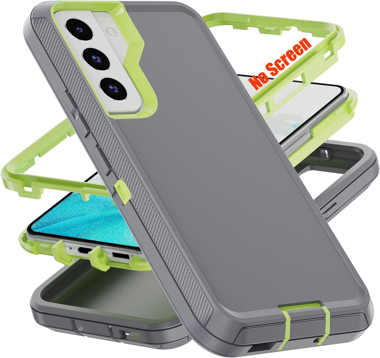 AYMECL for S22+ Case,Galaxy S22+ Case,Samsung S22+ Case [Military Grade] 3 in 1 Full Body Shockproof Dust/Drop Proof Heavy Duty Protection Cover,For Samsung Galaxy S22 plus 6.6 Inch,Black+Red