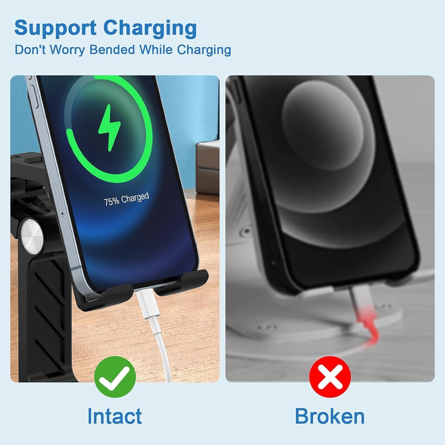 Foldable Phone Stand Desk for Samsung Galaxy S23 Ultra S24 A14 A54 5G A15 A13 A53 S22 plus S21 FE S20 A03S A23 Pixel 8,Ipad Iphone 15 Cell Phone Holder Height Adjustable Tablet Cradle Desktop Dock