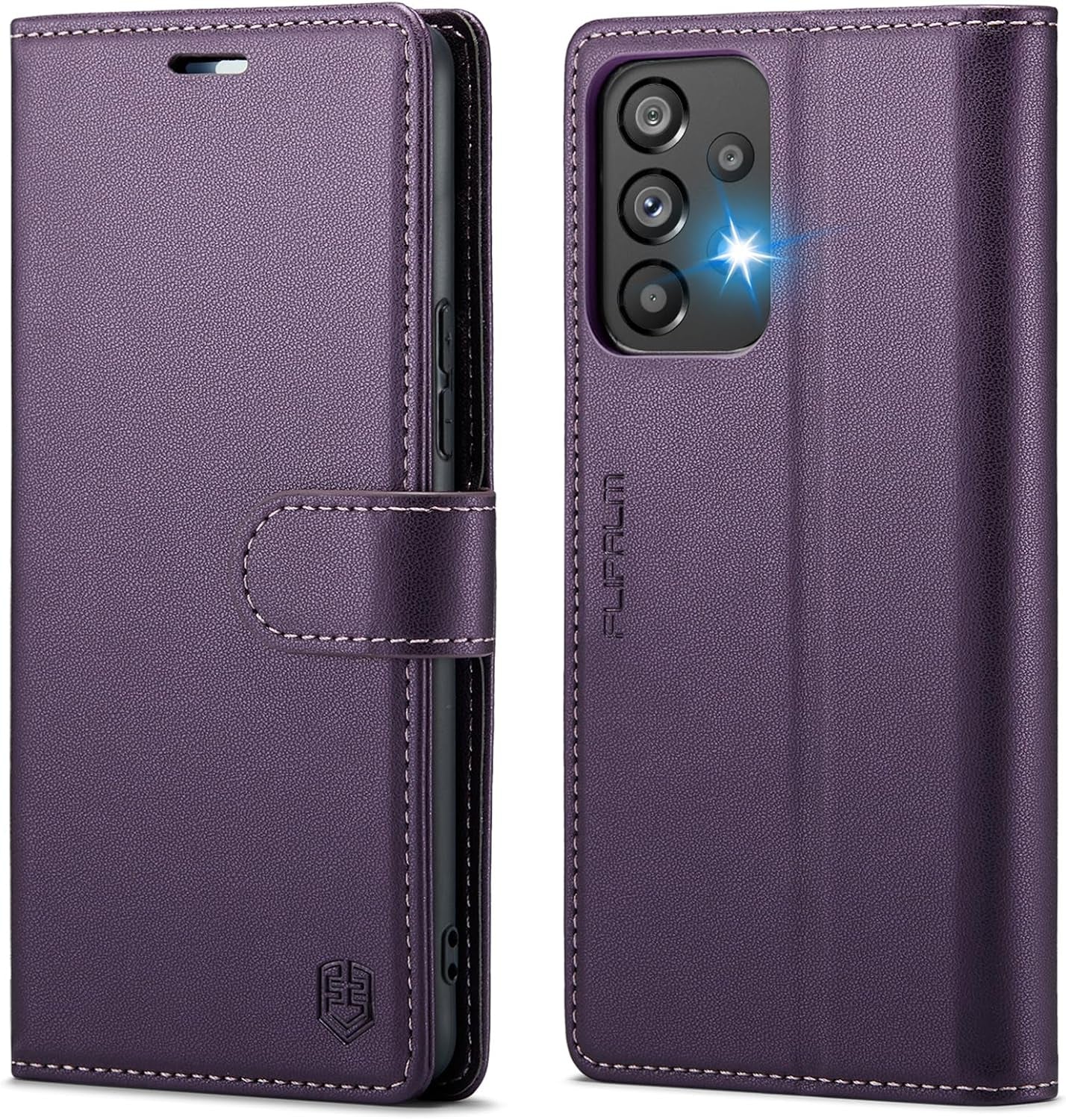 For Samsung Galaxy A53 5G Wallet Case with RFID Blocking Credit Card Holder, PU Leather Folio Flip Kickstand Protective Shockproof Cover Women Men for Samsung A53 Phone Case(Red)