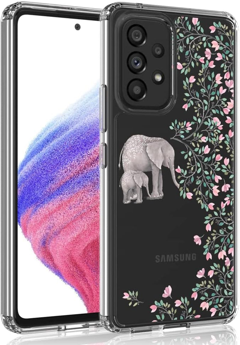 Clear Phone Case Cover for Samsung Galaxy A53 5G (6.5", 2022) [Elephant]