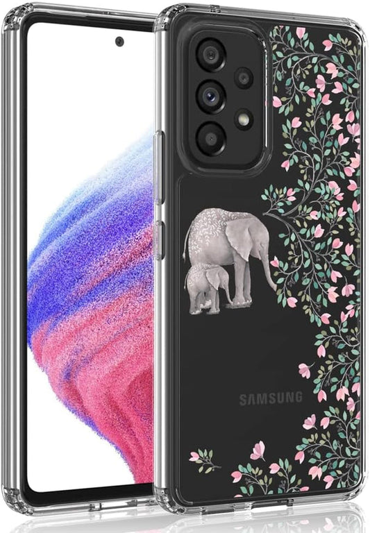 Clear Phone Case Cover for Samsung Galaxy A53 5G (6.5", 2022) [Elephant]