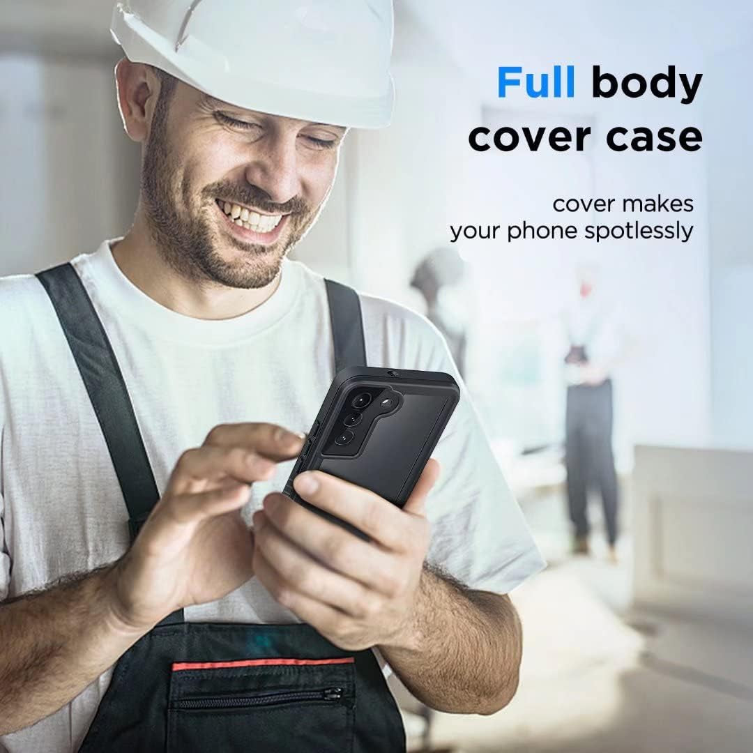 For Samsung Galaxy S22 Case, Waterproof Galaxy S22 Case with Built-In Screen Protector, Shockproof Dustproof Heavy Duty Full Body Protective Case for Samsung Galaxy S22 5G 6.1" 2022 Black