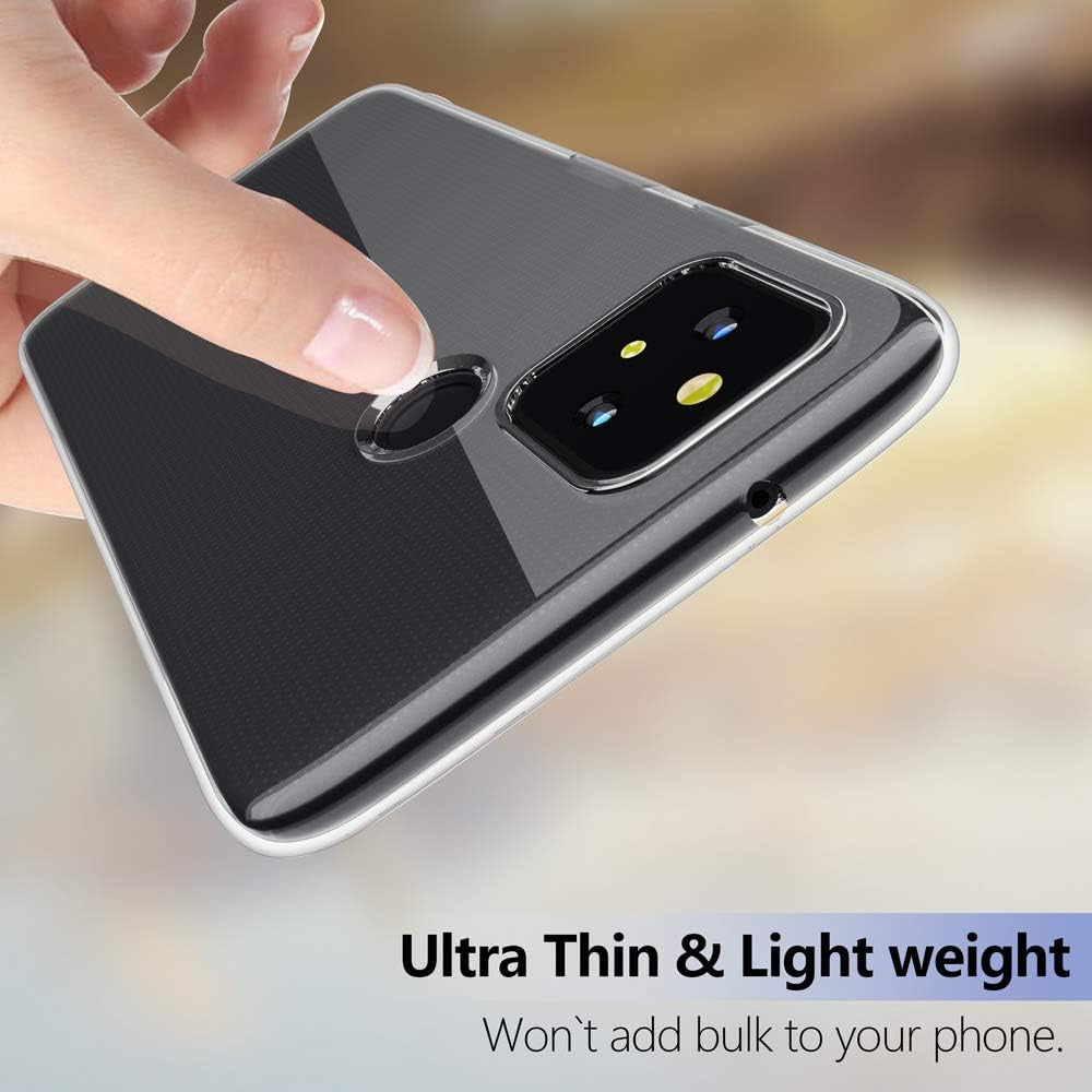 For Google Pixel 5 Slim Case,Thin Silicone Flexible Soft TPU Gel Lightweight Anti-Scratch Shockproof Protective Case Cover for Pixel 5,Crystal Clear  SNOSHO   