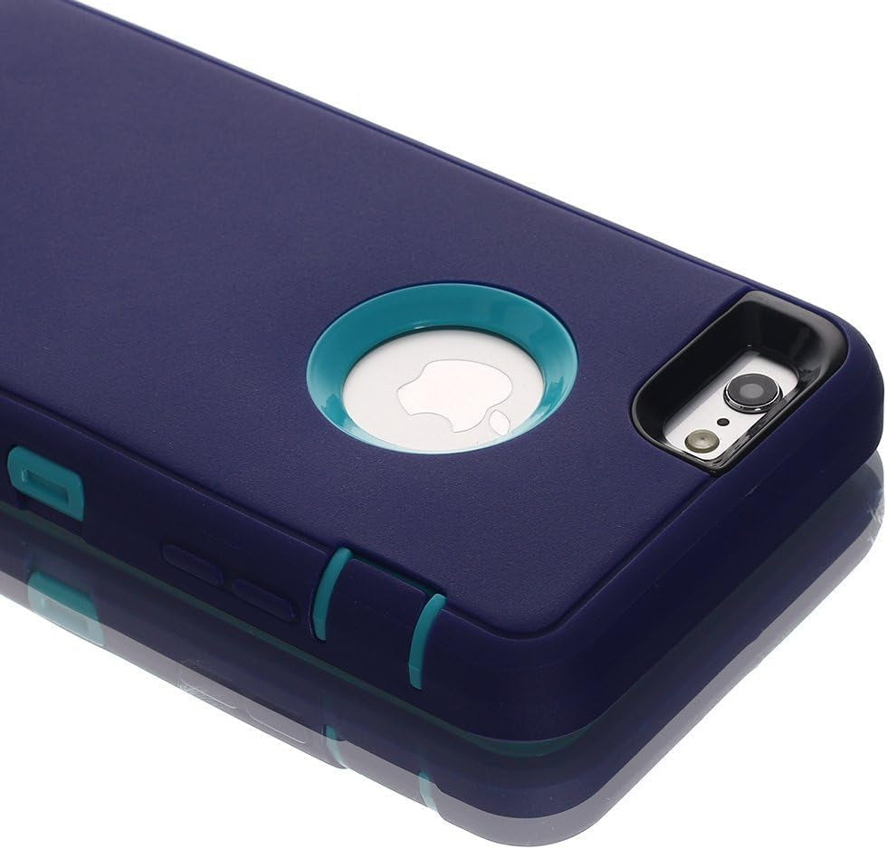 Ai-Case Built-In Screen Protector Tough 4 In1 Rugged Shock Proof Cover with Kickstand for Iphone 6/6S plus - Purple/Blue  AICase   