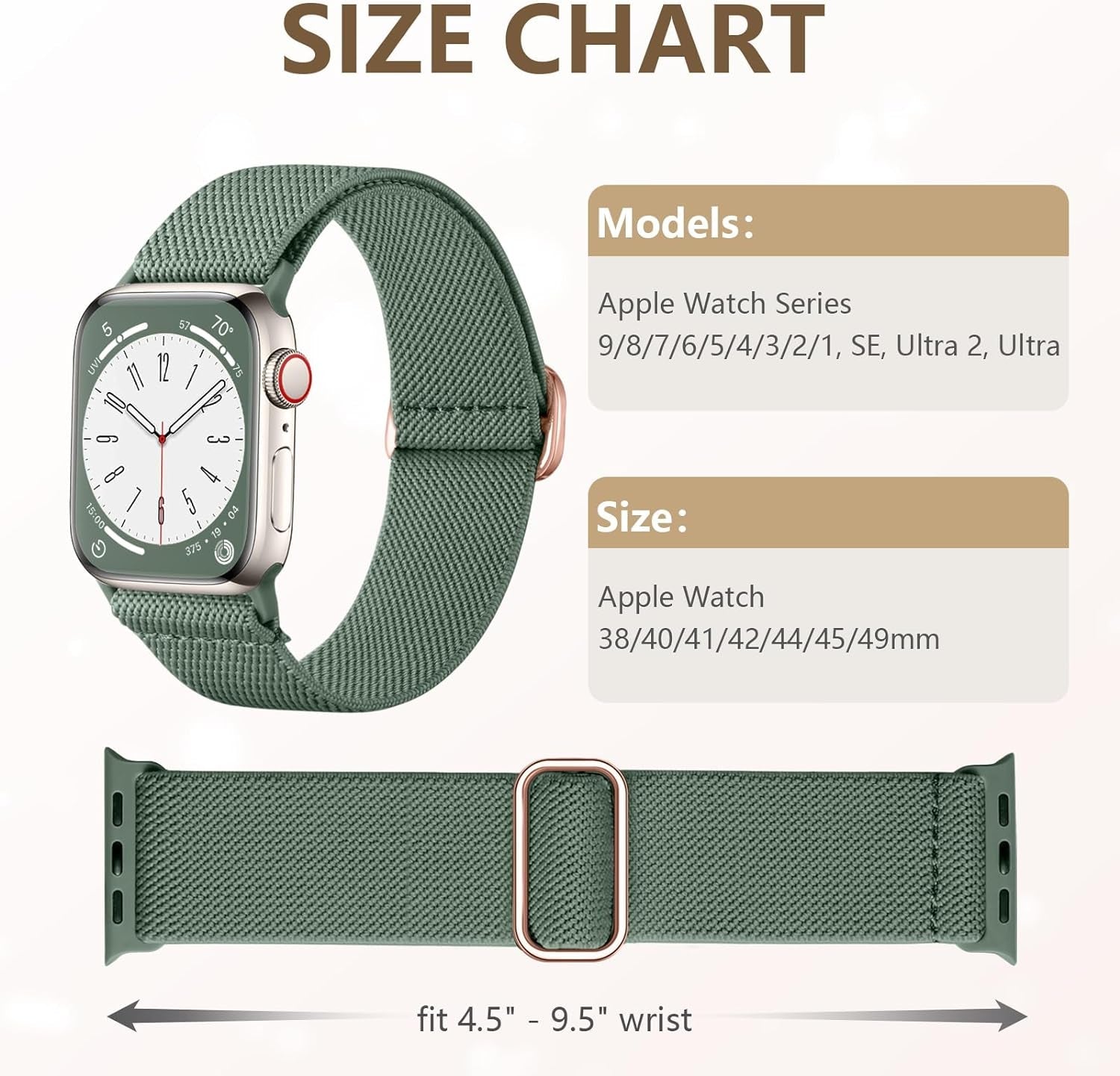 Easuny 15 Pack Stretchy Solo Loop Compatible for Apple Watch Band 38Mm 40Mm 41Mm 42Mm 44Mm 45Mm 49Mm Women Men, Soft Nylon Adjustable Elastic Braided Strap for Iwatch SE Ultra Series 9 8 7 6 5 4 3 2 1