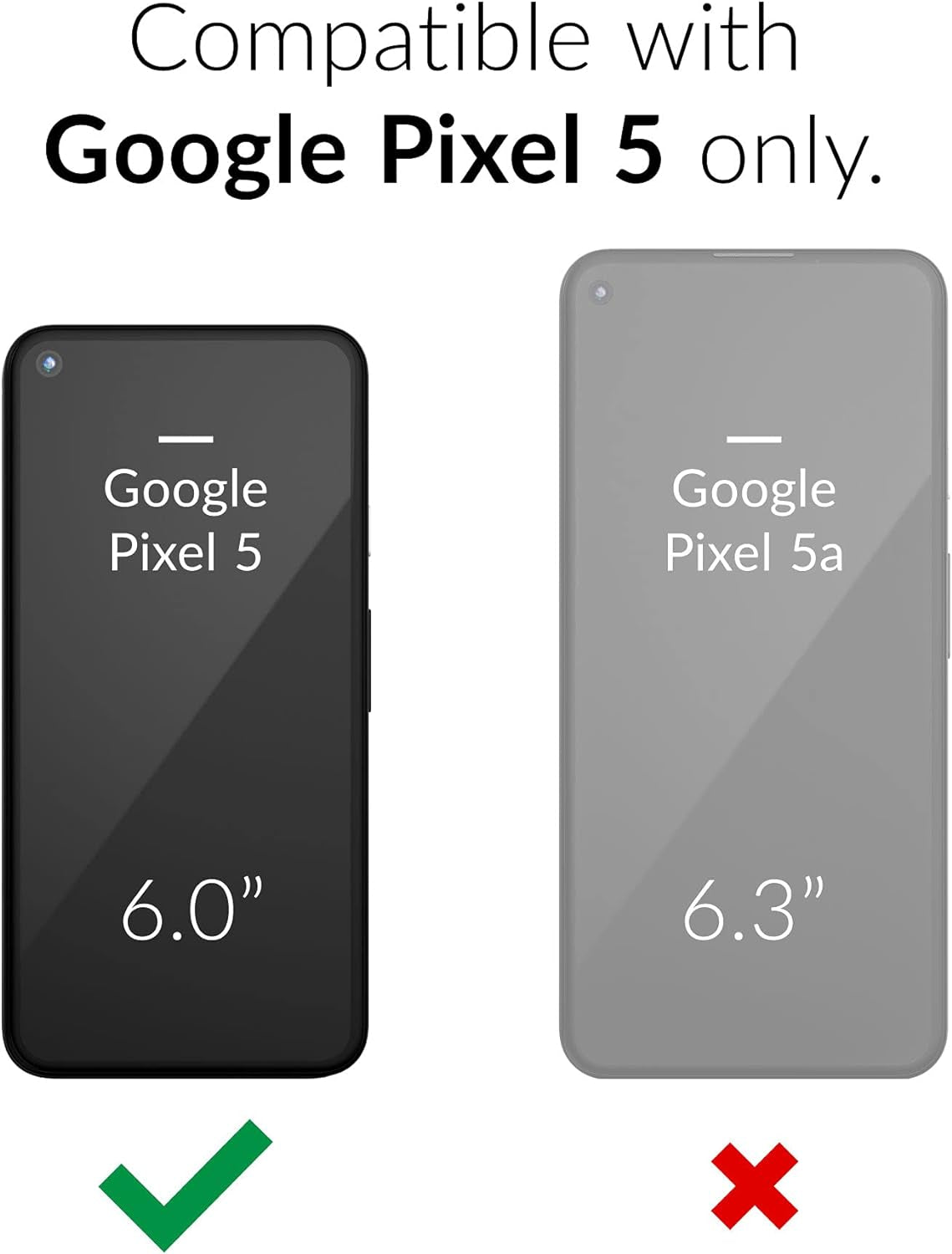 Crave Pixel 5 Case, Dual Guard Protection Series Case for Google Pixel 5 - Red  Crave   