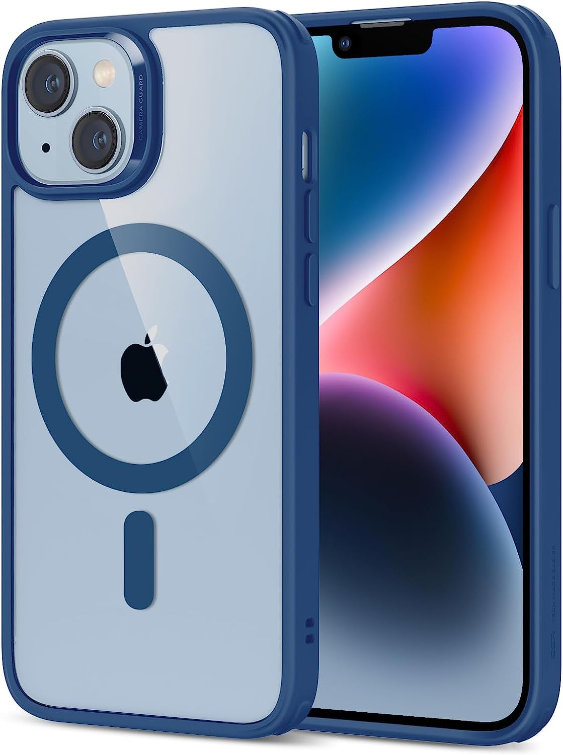 ESR for Iphone 14 Case/Iphone 13 Case, Compatible with Magsafe, Shockproof Military-Grade Protection, Air-Guard Corners, Magnetic Phone Case for Iphone 14/13, Air Armor Magnetic Case (Halolock),Black  Electronic Silk Road Corp   