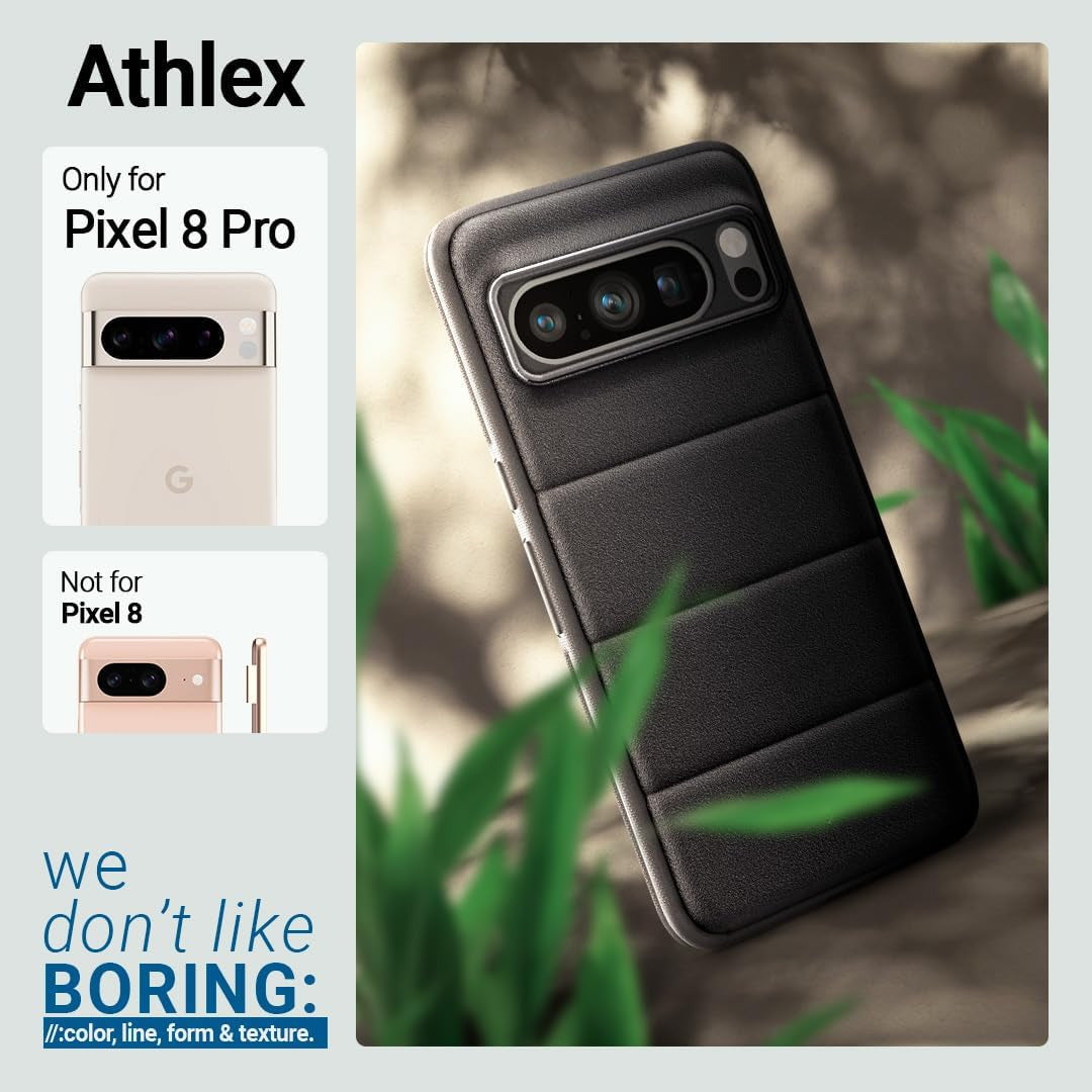 Caseology Athlex Grippable Protective Case Compatible with Google Pixel 8 Pro Case 5G [Military Grade Drop Tested](2023) - Active Black  Spigen   