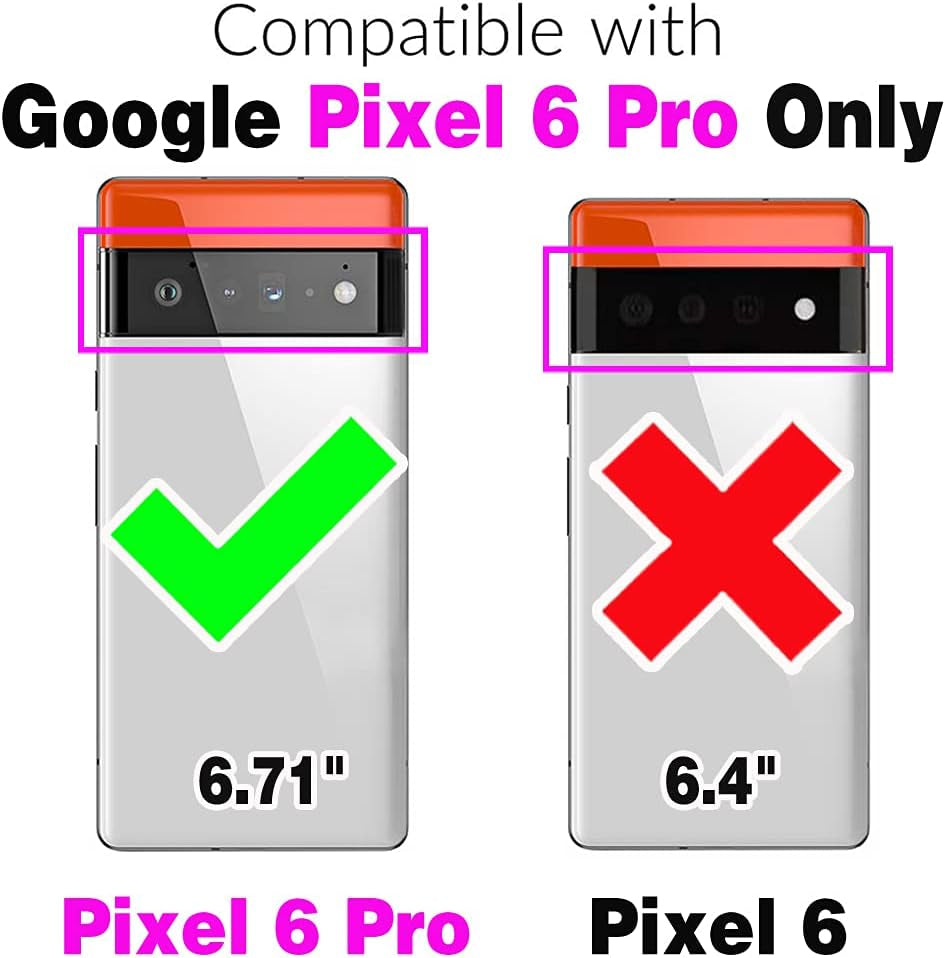 Asuwish Phone Case for Google Pixel 6 Pro Wallet Cover with Tempered Glass Screen Protector and Slim Ring Stand Credit Card Holder Leather Cell Pixel6Pro Pixel6 XL 6XL Pixle 6Pro 5G Women Men Black  Asuwish   