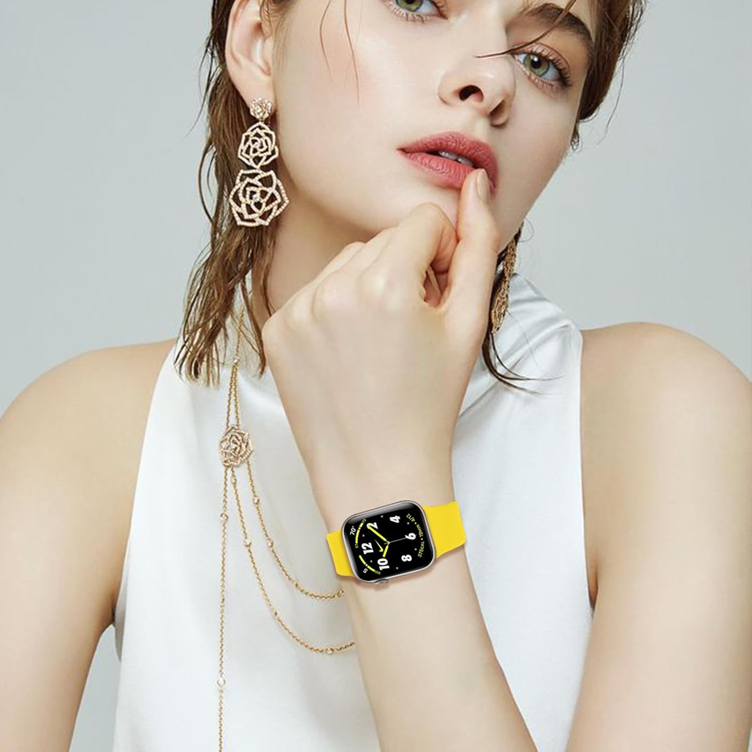 Brigtlaiff 8 Pack Bands Compatible with Apple Watch Band 38Mm 40Mm 41Mm 42Mm 44Mm 45Mm 49Mm for Women Men, Breathable Soft Silicone Sport Strap for Iwatch Series Ultra 9 8 7 6 5 4 3 2 1 SE