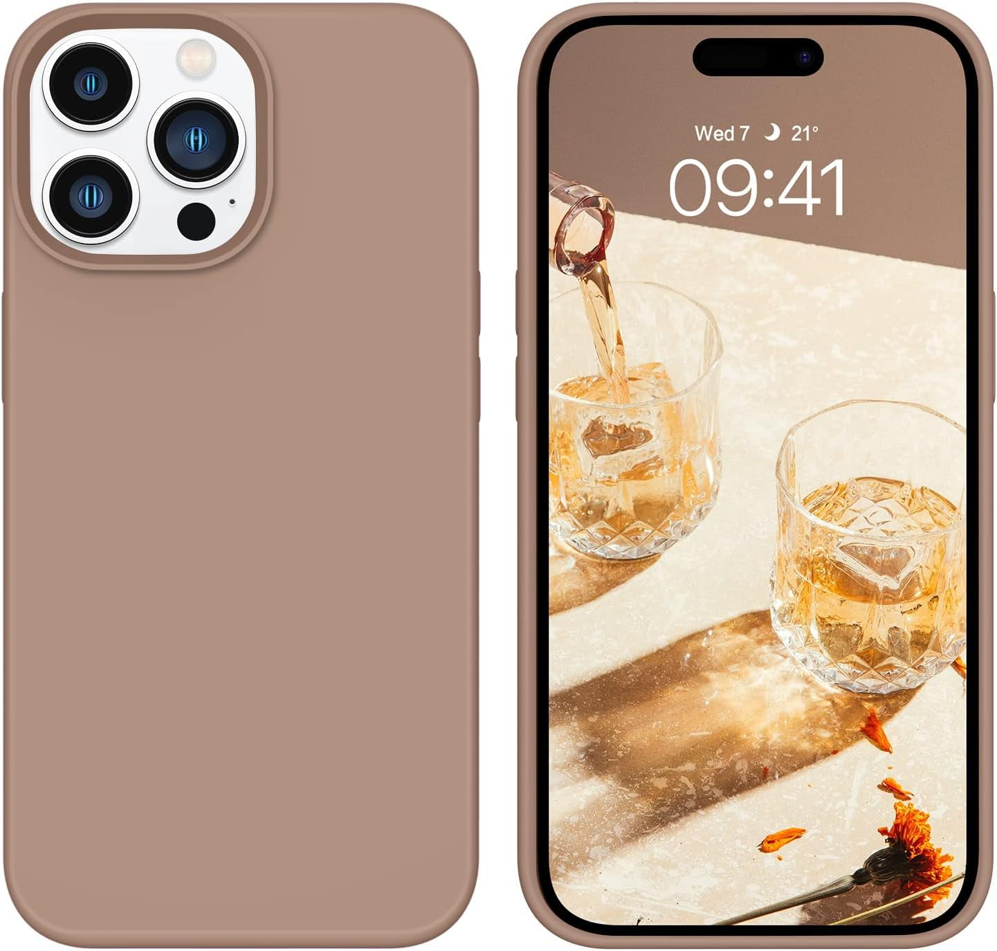 BENTOBEN for Iphone 14 Pro Max Case, Soft Silicone Gel Rubber Bumper Microfiber Lining Hard Back Shockproof Protective Phone Cover for Iphone 14 Pro Max 6.7", Copper Green  BENTOBEN T026-Khaki  