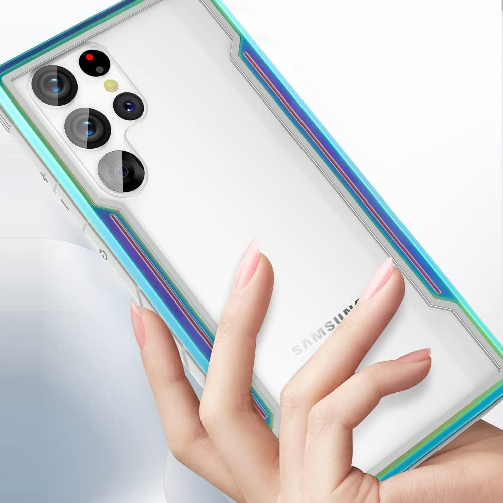 Compatible with Galaxy S22 Ultra Case, 2 in 1 Heavy Duty [Military Grade] Shockproof Drop Protection Case Designed for Samsung Galaxy S22 Ultra 5G Case 6.8 Inches (Multicolor)