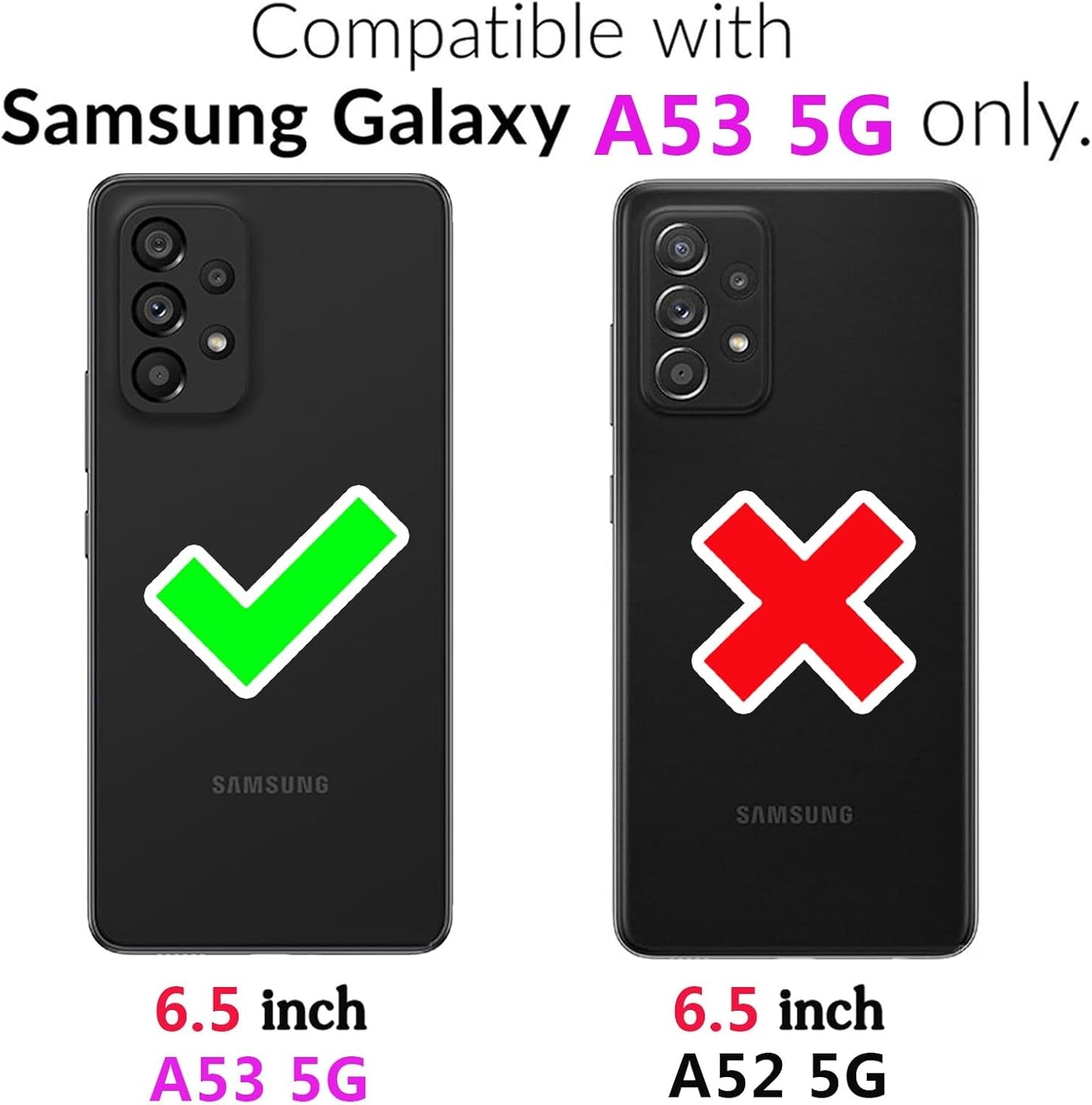 Asuwish Phone Case for Samsung Galaxy A53 5G with Tempered Glass Screen Protector and Slim Stand Hybrid Heavy Duty Rugged Protective Cell Cover a 53 G5 53A SM A536U 6.5" 2022 Women Men Red