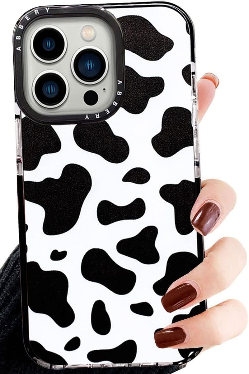 Abbery Designed for Iphone 15 plus Case Cow Print Clear with Design Cow Pattern Cute Durable Silicone TPU Sturdy Shockproof Protective Woman Girls Aessthetic Phone Cover (For Iphone 15 Plus)  Abbery   