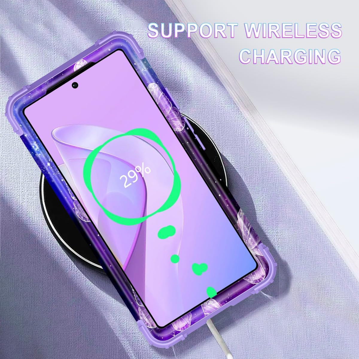 Casetego Compatible with Google Pixel 7A Case,Three Layer Heavy Duty Sturdy Shockproof Full Body Rugged Hard Pc+Soft TPU Bumper Protective Case for Google Pixel 7A 5G 2023,Butterfly  Casetego   