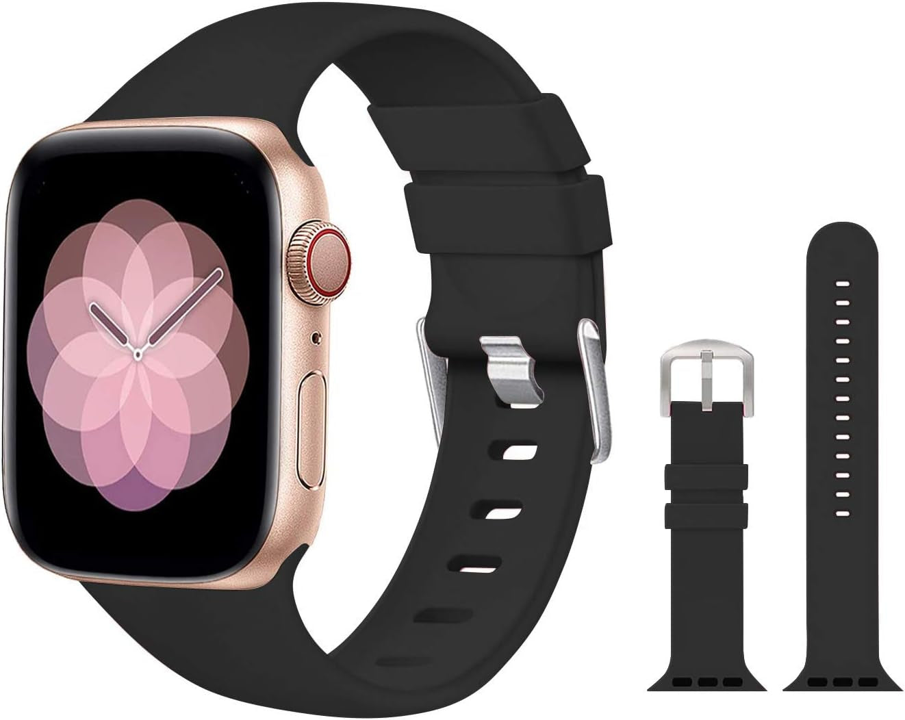 10 Pack Compatible with Apple Watch Bands 38Mm 40Mm 41Mm 42Mm 44Mm 45Mm, Soft Silicone Watch Band for Iwatch Series SE 8 7 6 5 4 3 2 1