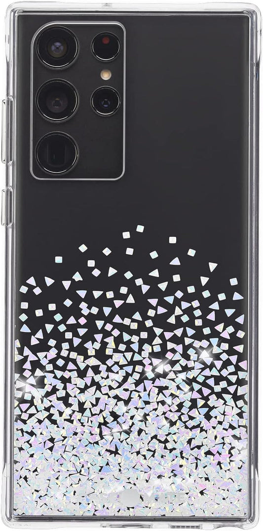 Case-Mate - TWINKLE OMBRE - Case for Samsung Galaxy S22 Ultra - Reflective Foil Elements - 10 Ft Drop Protection - 6.8 Inch - Stardust