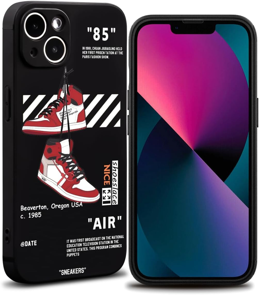 Cool Aesthetic Phone Case for Iphone 15 Pro Case for Boys Men Drop-Resistant Lens Protection Red Basketball Sneaker Street Design Shockproof Designer Cases Compatible with Iphone 15 Pro Case Black  VVVLGD Black 1 Iphone 15 